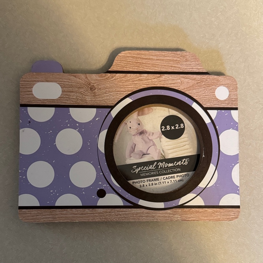 Polka Dot Camera-Shaped Photo Frame